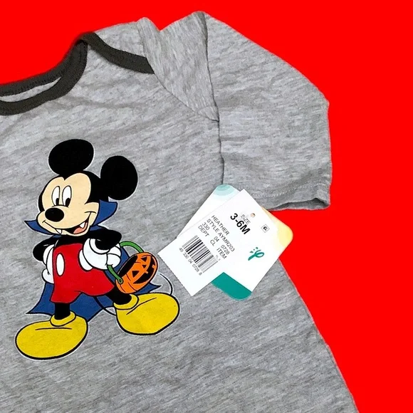 Disney Mickey Mouse Vampire Dracula Halloween Romper NWT - Picture 9 of 13